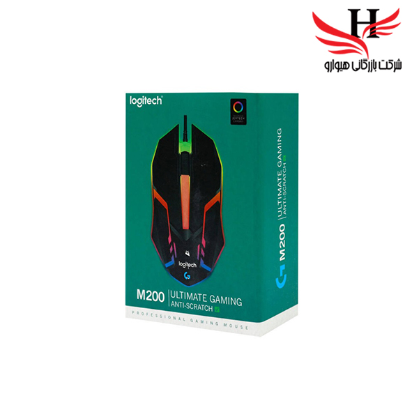 تصویر ماوس سيم دار گيمينگ لاجيتک LOGITECH-M200 RGB